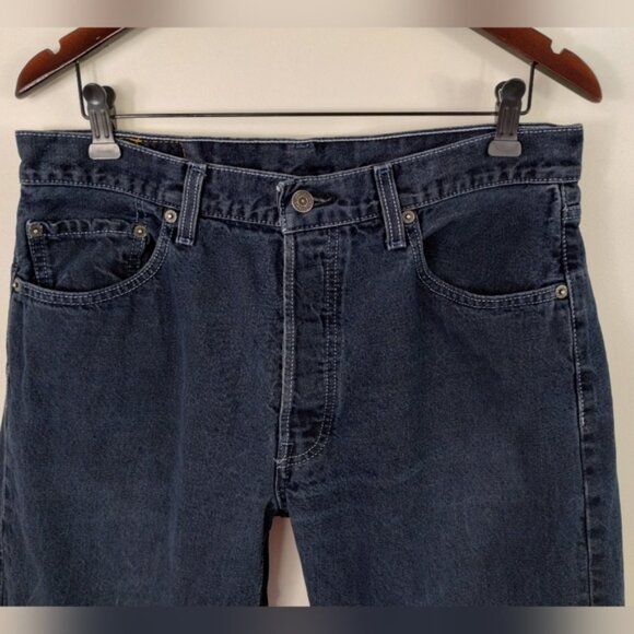 Levi's 501 Jeans Men's Size 34 (32x32) Blue Button Fly Straight Mexico Vintage - Picture 4 of 5